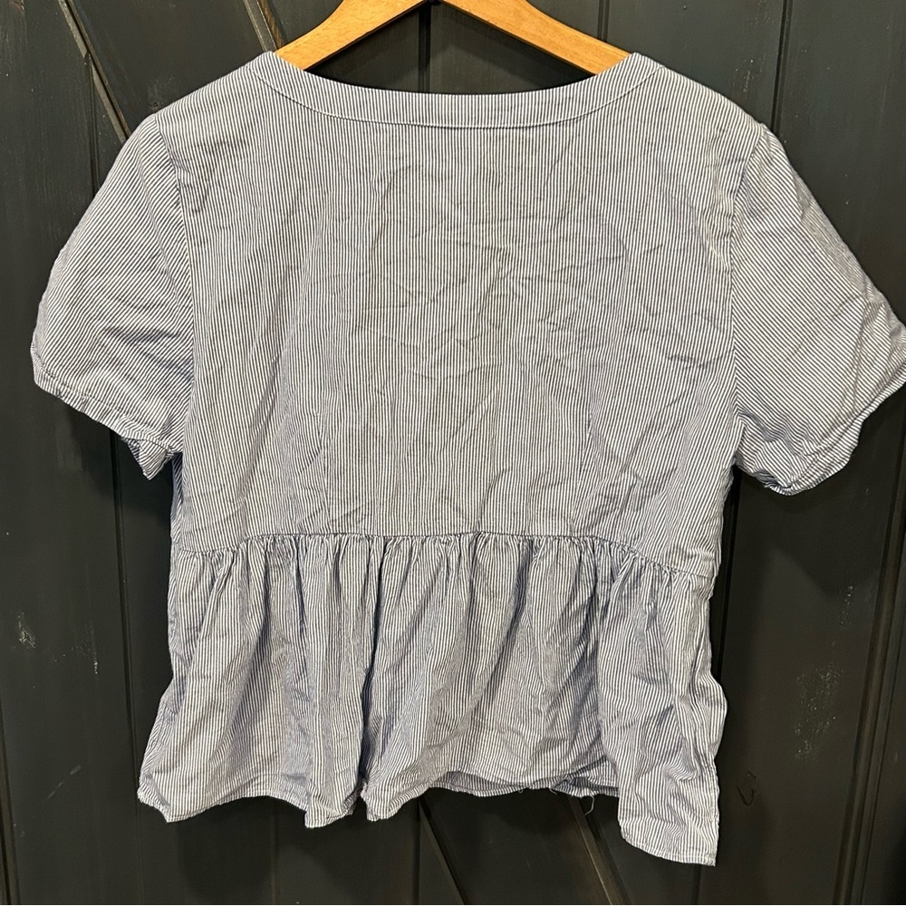 American Eagle Outfitters Women’s Boho Peplum Blouse, size large, Embroidered - Picture 4 of 6